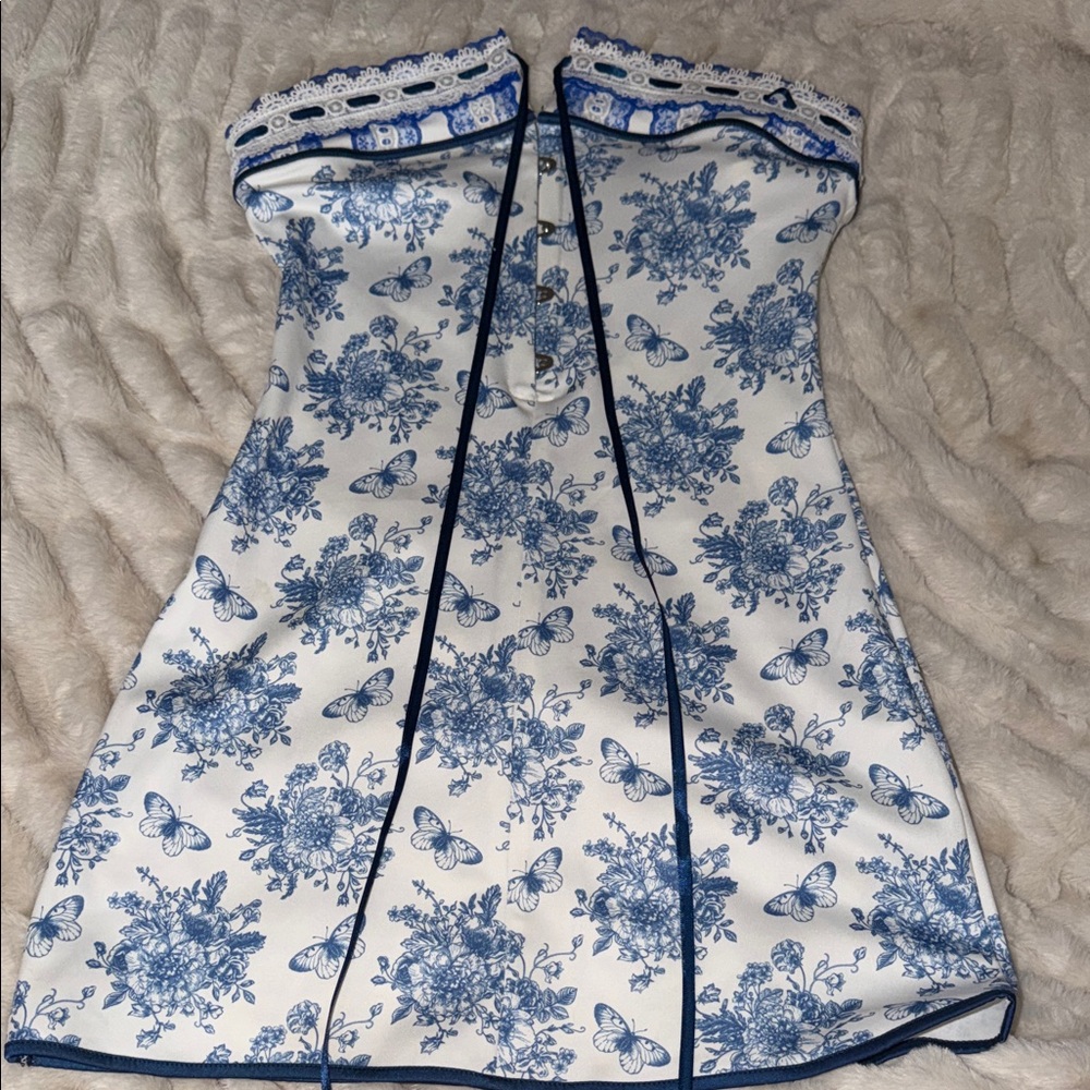 Floral and Butterfly Print Dress